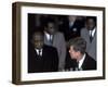 Pres. of Ghana Kwame Nkrumah Meeting W. Us Pres. John F. Kennedy to Discuss the Situation in Africa-null-Framed Photographic Print