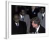 Pres. of Ghana Kwame Nkrumah Meeting W. Us Pres. John F. Kennedy to Discuss the Situation in Africa-null-Framed Photographic Print