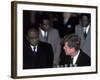 Pres. of Ghana Kwame Nkrumah Meeting W. Us Pres. John F. Kennedy to Discuss the Situation in Africa-null-Framed Photographic Print