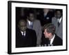 Pres. of Ghana Kwame Nkrumah Meeting W. Us Pres. John F. Kennedy to Discuss the Situation in Africa-null-Framed Photographic Print