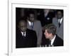 Pres. of Ghana Kwame Nkrumah Meeting W. Us Pres. John F. Kennedy to Discuss the Situation in Africa-null-Framed Photographic Print