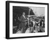 Pres. of Senegal Leopold Senghor Giving Speech on Independence Day-null-Framed Photographic Print