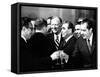 Pres Richard Nixon and Henry Kissinger Clink Champagne Glasses to Toast-null-Framed Stretched Canvas