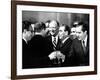 Pres Richard Nixon and Henry Kissinger Clink Champagne Glasses to Toast-null-Framed Photo