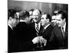 Pres Richard Nixon and Henry Kissinger Clink Champagne Glasses to Toast-null-Mounted Photo