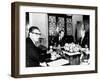 Pres Richard Nixon, Secy of State William Rogers and Henry Kissinger at Breakfast Meeting-null-Framed Photo
