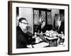 Pres Richard Nixon, Secy of State William Rogers and Henry Kissinger at Breakfast Meeting-null-Framed Photo