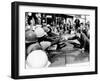 Pres Richard Nixon Shake Hands with Construction Workers from IBM Building, Chicago, Sept 17, 1970-null-Framed Photo