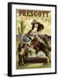 Prescott, Arizona - Cowgirl Pinup-Lantern Press-Framed Art Print