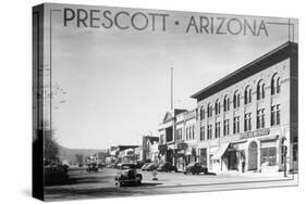 Prescott, Arizona - Montezuma St, Whiskey Row - Lantern Press-Lantern Press-Stretched Canvas