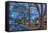 Prescott Park and Mechanic Street in Portsmouth, New Hampshire-Jerry & Marcy Monkman-Framed Stretched Canvas