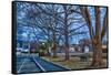 Prescott Park and Mechanic Street in Portsmouth, New Hampshire-Jerry & Marcy Monkman-Framed Stretched Canvas