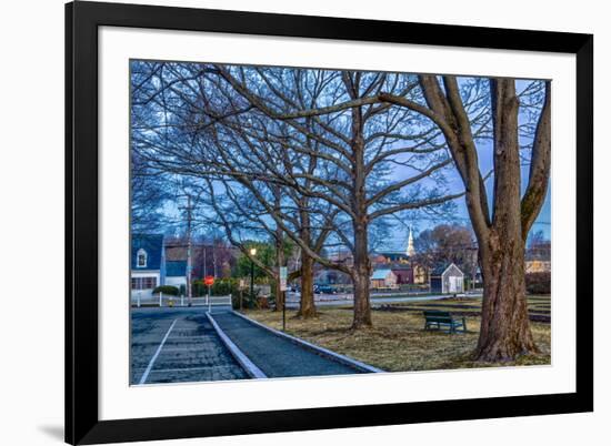 Prescott Park and Mechanic Street in Portsmouth, New Hampshire-Jerry & Marcy Monkman-Framed Photographic Print