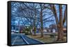 Prescott Park and Mechanic Street in Portsmouth, New Hampshire-Jerry & Marcy Monkman-Framed Stretched Canvas