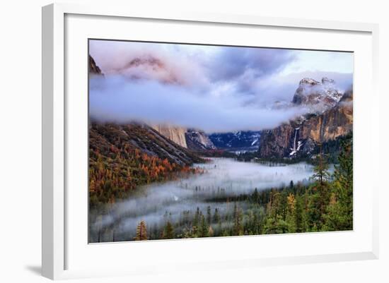 Presence, Clearing Storm and Fog at Tunnel View, Yosemite National Park-Vincent James-Framed Photographic Print