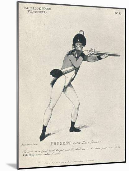 'Present (as a Rear Rank)', 1798 (1909)-Thomas Rowlandson-Mounted Giclee Print