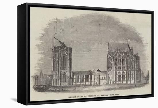 Present State of Cologne Cathedral, Side View-null-Framed Stretched Canvas