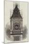 Present State of the Clock Tower of the Palace of Parliament, Westminster-null-Mounted Giclee Print