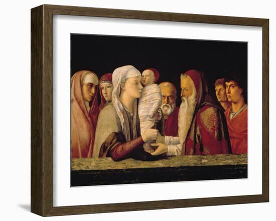 Presentation at the Temple-Giovanni Bellini-Framed Art Print