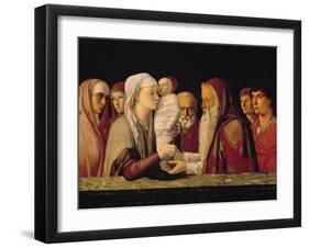 Presentation at the Temple-Giovanni Bellini-Framed Art Print