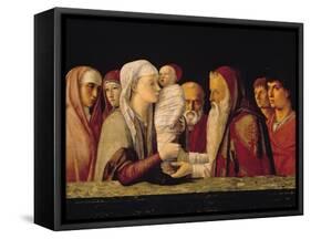 Presentation at the Temple-Giovanni Bellini-Framed Stretched Canvas