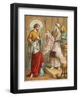 Presentation in the Temple-English School-Framed Premium Giclee Print