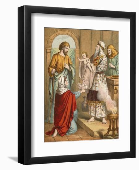 Presentation in the Temple-English School-Framed Premium Giclee Print