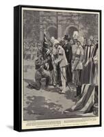 Presentation of a Colour to the Ceylon Mounted Infantry-Frederic De Haenen-Framed Stretched Canvas