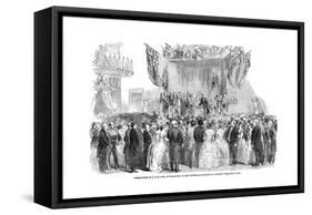 Presentation of a Gold Vase, at Melbourne, to the Lieutenant Governor of Victoria, 1854-null-Framed Stretched Canvas