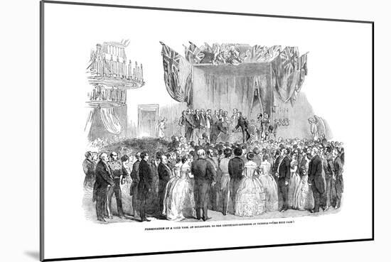 Presentation of a Gold Vase, at Melbourne, to the Lieutenant Governor of Victoria, 1854-null-Mounted Giclee Print