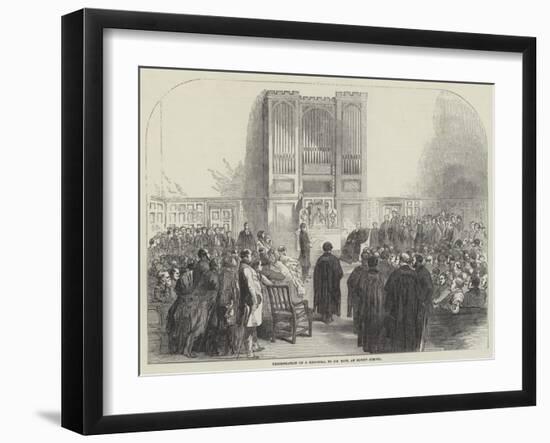 Presentation of a Memorial to Dr Tait, at Rugby School-null-Framed Giclee Print