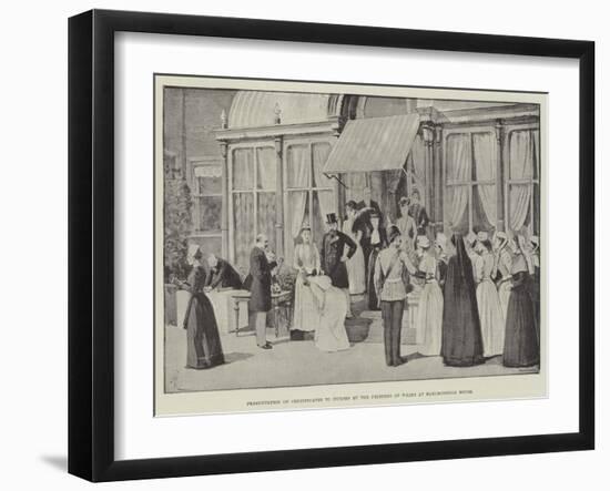 Presentation of Certificates to Nurses by the Princess of Wales at Marlborough House-Amedee Forestier-Framed Giclee Print