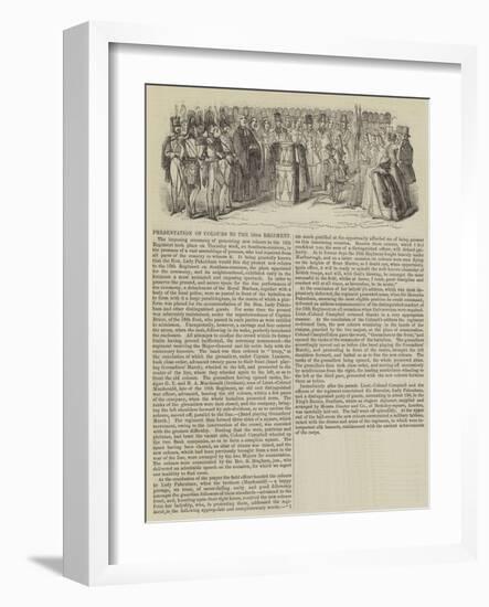 Presentation of Colours to the 16th Regiment-null-Framed Giclee Print