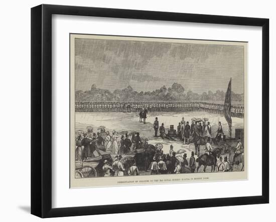 Presentation of Colours to the 3rd Royal Surrey Militia in Bushey Park-null-Framed Giclee Print