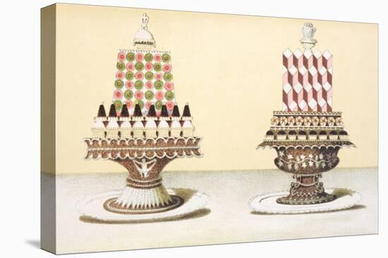 Presentation of Desserts, from a Hungarian Cookery Book on French Cooking, c.1880-null-Stretched Canvas