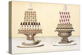 Presentation of Desserts, from a Hungarian Cookery Book on French Cooking, c.1880-null-Stretched Canvas