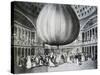 Presentation of Hot Air Balloon at Pantheon in Paris, 1784, France, 18th Century-null-Stretched Canvas