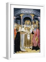 Presentation of Jesus at the Temple, Altarpiece from Verdu, 1432-34-Jaume Ferrer II-Framed Giclee Print