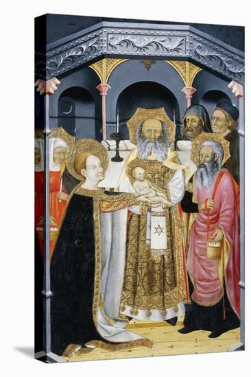 Presentation of Jesus at the Temple, Altarpiece from Verdu, 1432-34-Jaume Ferrer II-Stretched Canvas