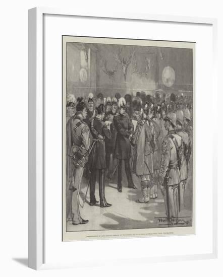 Presentation of Long Service Medals to Volunteers at the London Scottish Drill Hall, Westminster-Thomas Walter Wilson-Framed Giclee Print