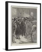 Presentation of Long Service Medals to Volunteers at the London Scottish Drill Hall, Westminster-Thomas Walter Wilson-Framed Giclee Print