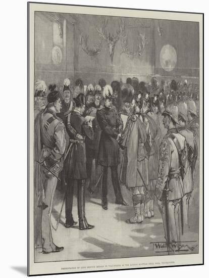 Presentation of Long Service Medals to Volunteers at the London Scottish Drill Hall, Westminster-Thomas Walter Wilson-Mounted Giclee Print