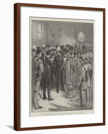 Presentation of Long Service Medals to Volunteers at the London Scottish Drill Hall, Westminster-Thomas Walter Wilson-Framed Giclee Print