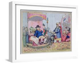 Presentation of Mahometan Credentials, or the Final Resource of the French Atheist, 1793-James Gillray-Framed Giclee Print