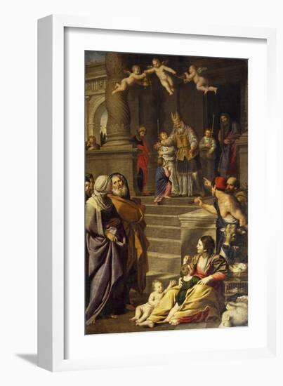 Presentation of Mary at Temple, 1623-1627-Domenico Zampieri-Framed Giclee Print