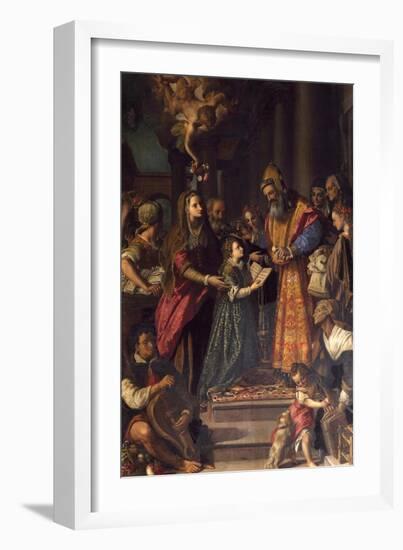 Presentation of Mary at Temple-Alessandro Allori-Framed Giclee Print