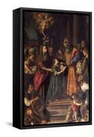 Presentation of Mary at Temple-Alessandro Allori-Framed Stretched Canvas