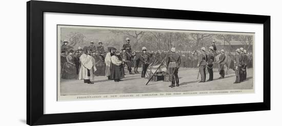 Presentation of New Colours at Gibraltar to the First Battalion South Staffordshire Regiment-null-Framed Giclee Print