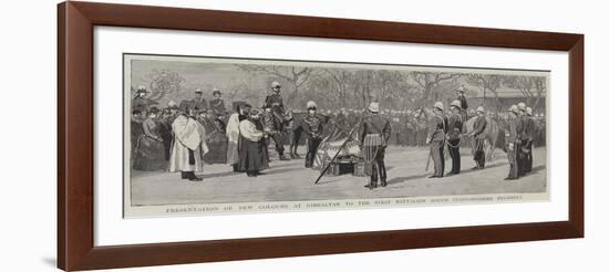 Presentation of New Colours at Gibraltar to the First Battalion South Staffordshire Regiment-null-Framed Giclee Print