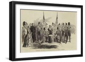 Presentation of New Colours to the 43rd Regiment by the Honourable Lady Pakenham, at Portsmouth-null-Framed Giclee Print